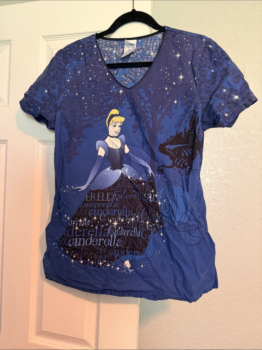 Cinderella Graphic scrub top